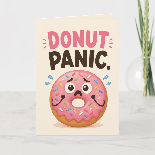 Tarjeta Cumpleaños Donut Panic (Anverso)