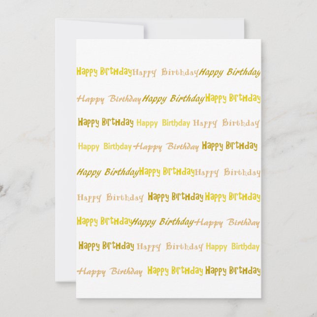 Tarjeta Cumpleaños Dorado (Anverso)