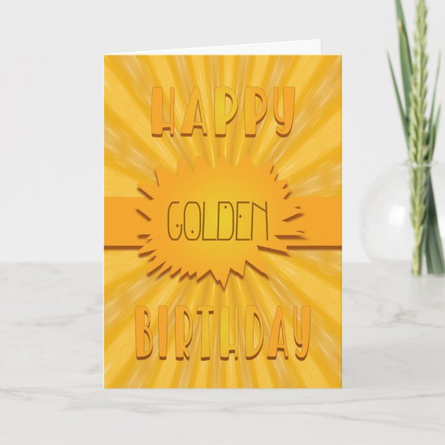 Tarjeta Cumpleaños Dorado Moderno (Anverso)