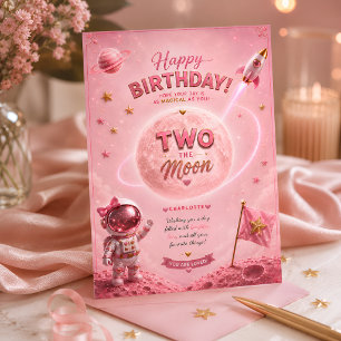 Tarjeta Cumpleaños Dos a la Luna
