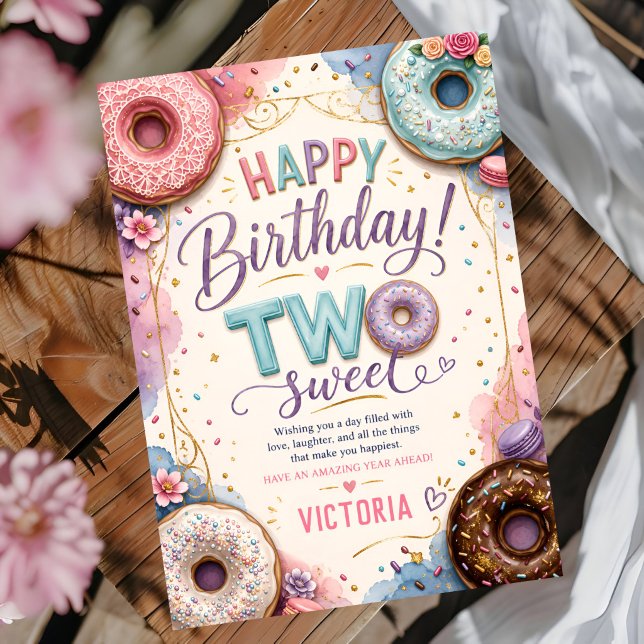 Tarjeta Cumpleaños Dos Dulces Donut (Subido por el creador)