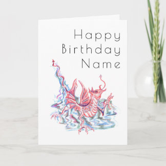 Tarjeta Cumpleaños Dragón Deco