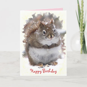Tarjeta Cumpleaños dulce de la ardilla