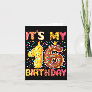 Tarjeta cumpleaños dulce donu 16 