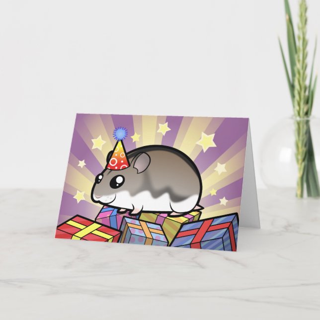Tarjeta Cumpleaños Dwarf Hamster (Anverso)