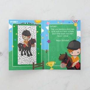 Tarjeta Cumpleaños Ecuestre de Ginger Boys: Eres un Laberi