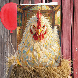 Tarjeta Cumpleaños Egg-cellente | Chiste divertido de poll
