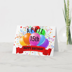 Tarjeta Cumpleaños el 15 de abril