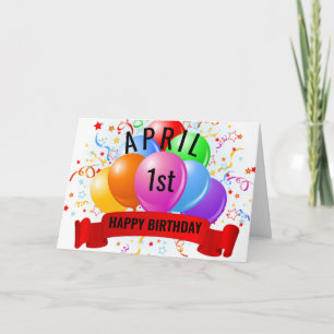 Tarjeta Cumpleaños el 1 de abril