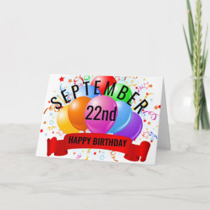 Tarjeta Cumpleaños el 22 de septiembre