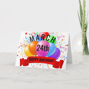 Tarjeta Cumpleaños el 24 de marzo