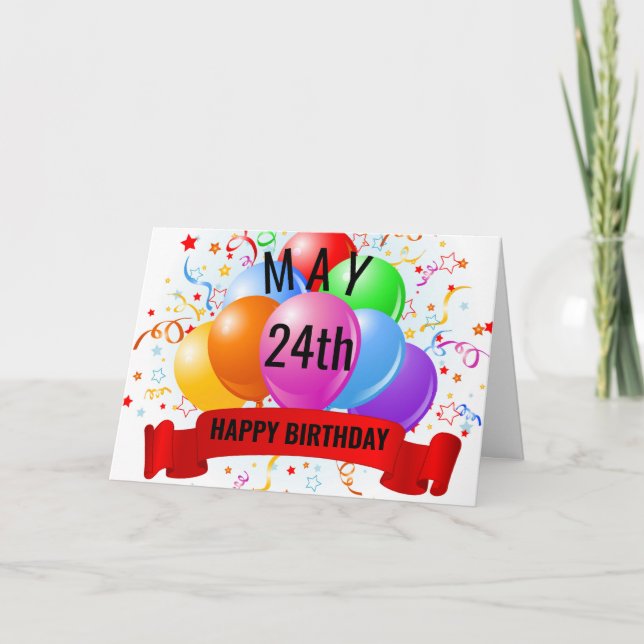 Tarjeta Cumpleaños el 24 de mayo  (Anverso)