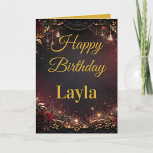 Tarjeta Cumpleaños elegante grunge para cualquiera