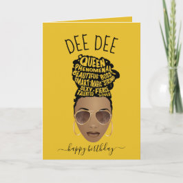 Tarjeta Cumpleaños! Empoderando a la mujer negra amarilla