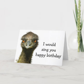 Tarjeta Cumpleaños Emu No Songbird