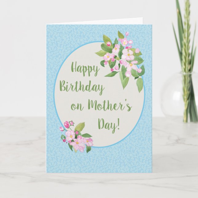 Tarjeta Cumpleaños en el Día de la Madre, Apple Blossom, S (Anverso)