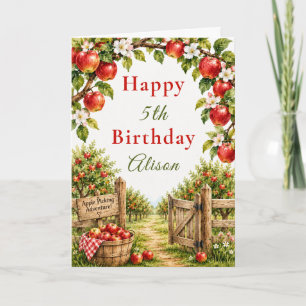 Tarjeta Cumpleaños en el manzano
