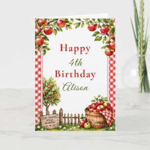 Tarjeta Cumpleaños en el manzano