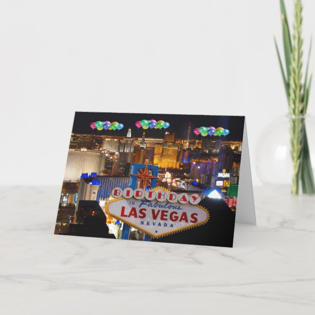 Tarjeta CUMPLEAÑOS EN FABULOUS LAS VEGAS Card (Anverso)