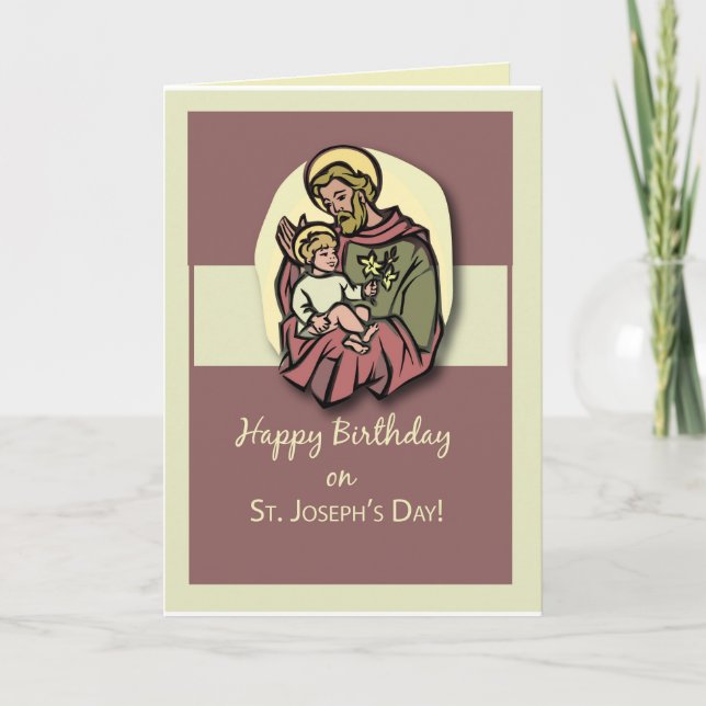 Tarjeta Cumpleaños en la fiesta de San José Brown (Anverso)