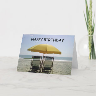 TARJETA CUMPLEAÑOS EN LA PLAYA-DISFRUTE