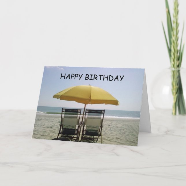 TARJETA CUMPLEAÑOS EN LA PLAYA-DISFRUTE (Anverso)