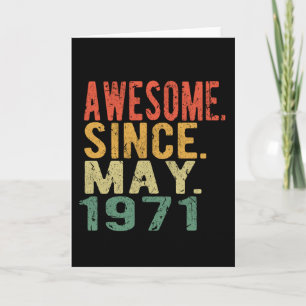 Tarjeta Cumpleaños en mayo asombroso desde 1971