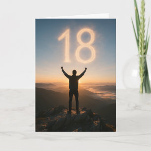Tarjeta Cumpleaños épico en la montaña al amanecer