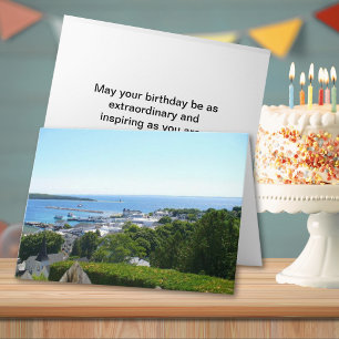 Tarjeta Cumpleaños Escénico Isla Mackinac Michigan EE. UU.