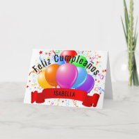 Cumpleaños Español de Feliz Cumpleaños Personaliza