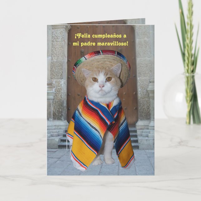 Tarjeta Cumpleaños español para el papá (Anverso)