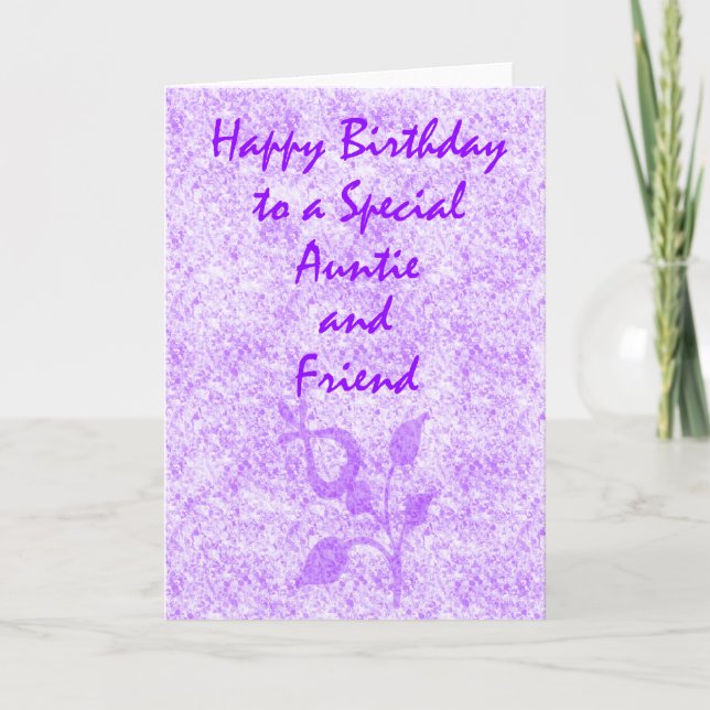 Tarjeta Cumpleaños especial de la tía (Anverso)