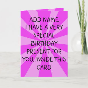 Tarjeta Cumpleaños especial presente