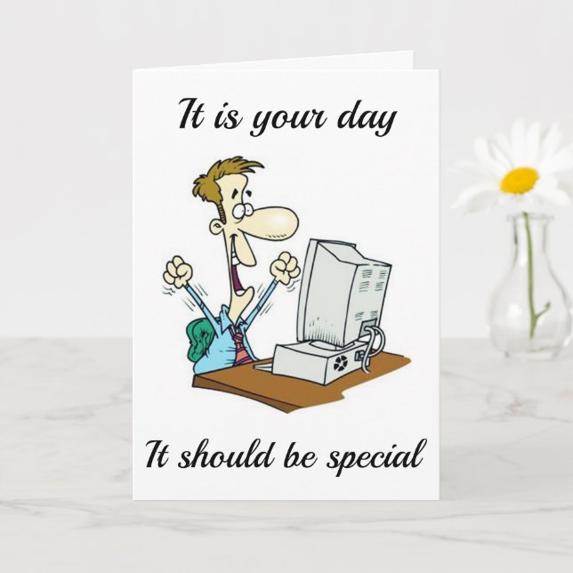 TARJETA CUMPLEAÑOS ESPECIALES *COMO USTED* (Planta pequeña)