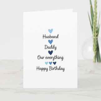 Tarjeta Cumpleaños Esposo Papá Nuestro Todo Familia