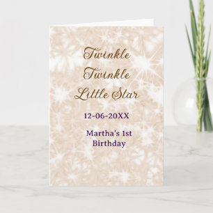 Tarjeta Cumpleaños estrella brilla brilla brilla glitter m