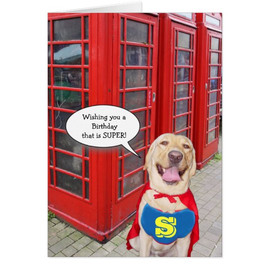 Tarjeta Cumpleaños estupendo divertido del perro/del