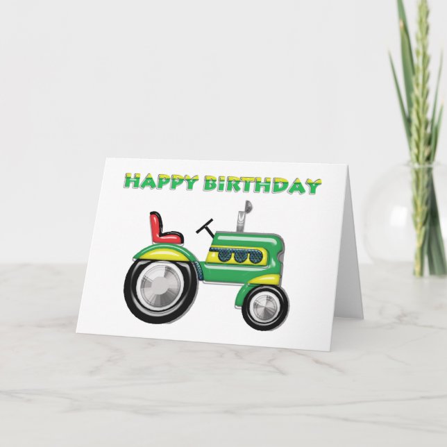 Tarjeta Cumpleaños fabuloso del tractor (Anverso)