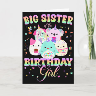 Tarjeta Cumpleaños Familia Squish Squad Hermana Mayor De L