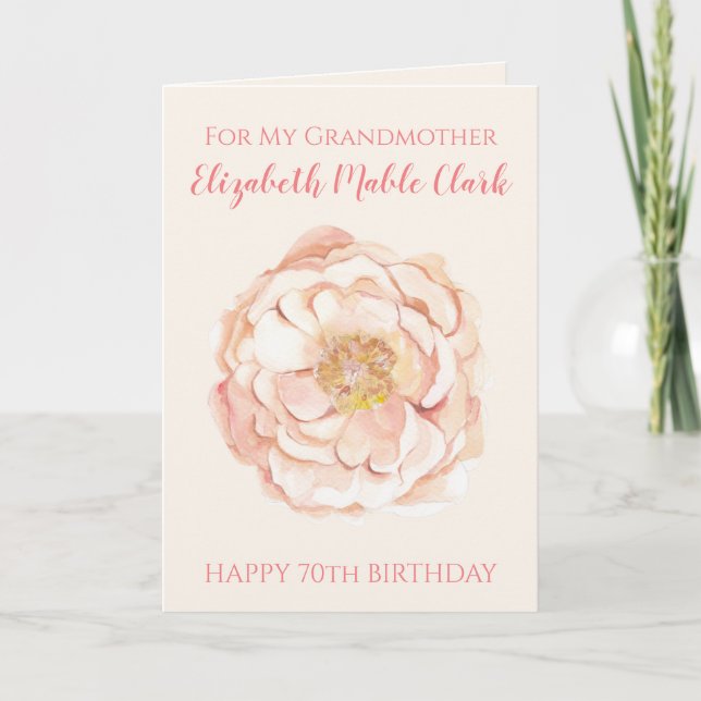 Tarjeta Cumpleaños Familiar de la Abuela Creada por Ti Mod (Anverso)