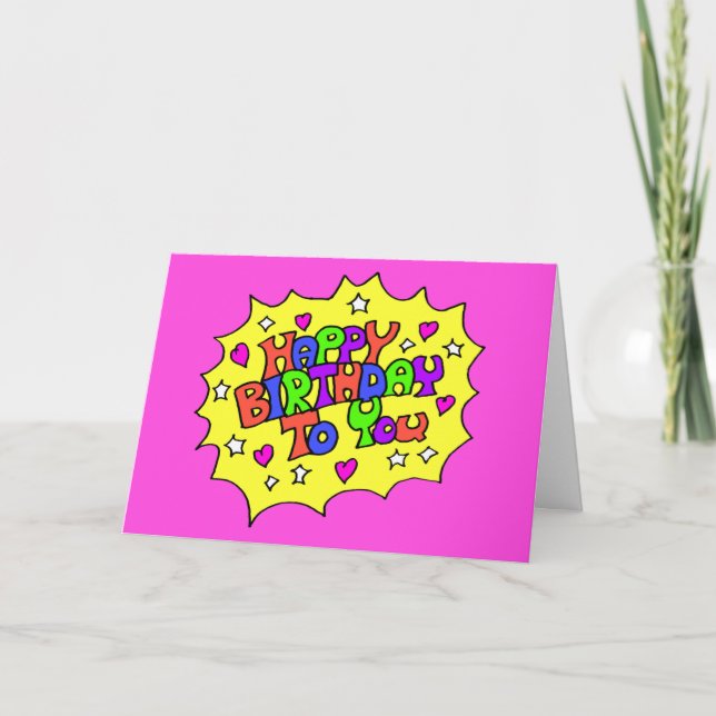Tarjeta Cumpleaños Feliz (Anverso)