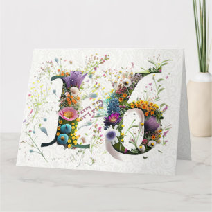 Tarjeta Cumpleaños Feliz 16 Texto Flores Silvestres