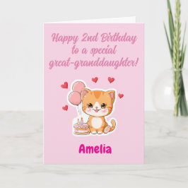 Tarjeta Cumpleaños Feliz 2do Cumpleaños Bisnieta