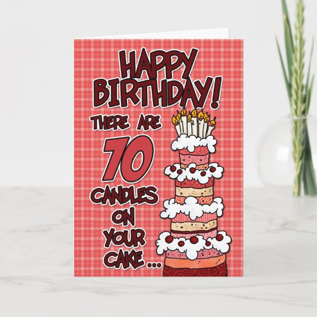 Tarjeta Cumpleaños feliz - 70 años (Anverso)