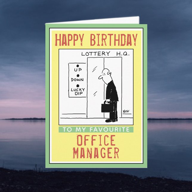 Tarjeta Cumpleaños feliz a un gerente de oficina. (Subido por el creador)