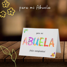 Tarjeta Cumpleaños Feliz Abuela Letras magníficas cumpleañ