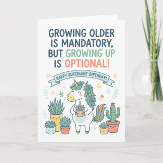 Tarjeta Cumpleaños feliz amante de suculentas y plantas