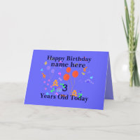 Cumpleaños feliz Añadir nombre a 3 años de edad