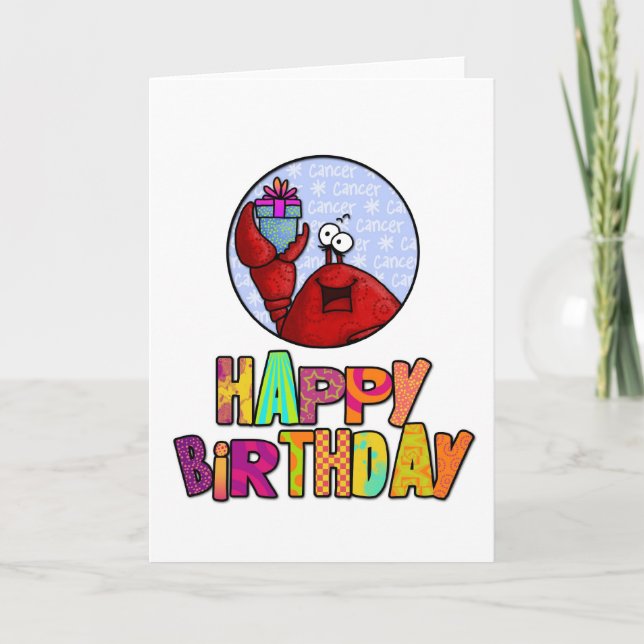 Tarjeta Cumpleaños feliz - cáncer (Anverso)