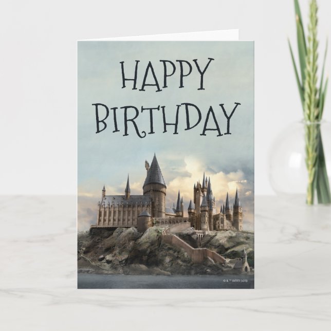 Tarjeta Cumpleaños Feliz Castillo Hogwarts Harry Potter (Anverso)